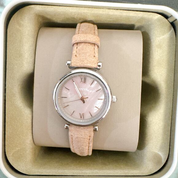 Fossil ES4530 Women\'s Brown Leather Analog Dial Quartz Genuine Watch main image 6
